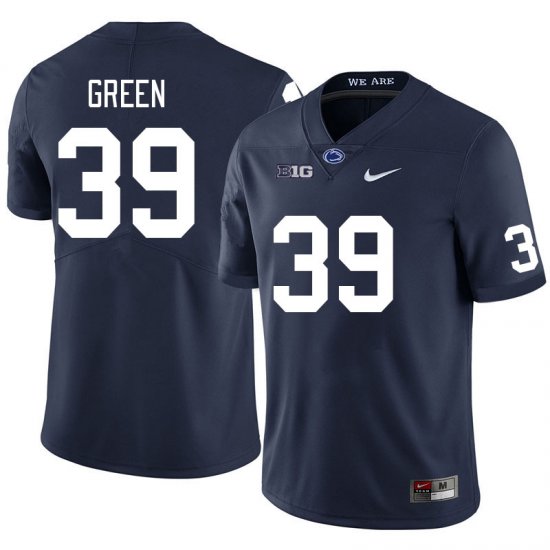 Sale - Navy Jashaun Green #39 PSU Nittany Lions Men Official University Football Jersey