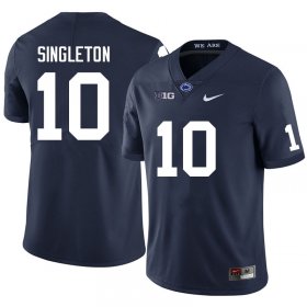 Sale - Navy Nicholas Singleton #10 PSU Nittany Lions Men Official NCAA Football Jersey