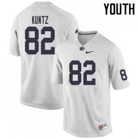 Sale - White Zack Kuntz #82 PSU Nittany Lions Youth Classic NCAA Football Jersey