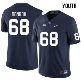 Sale - Navy Anthony Donkoh #68 PSU Nittany Lions Youth Official NCAA Football Jersey