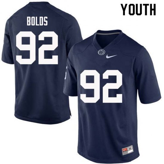 Sale - Navy Corey Bolds #92 PSU Nittany Lions Youth Official College Football Jersey