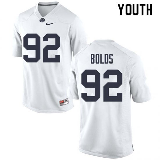 Sale - White Corey Bolds #92 PSU Nittany Lions Youth Alumni University Football Jersey