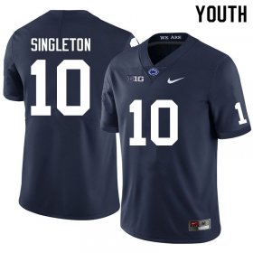 Sale - Navy Nicholas Singleton #10 PSU Nittany Lions Youth Alumni NCAA Football Jersey